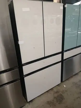New samsung white glass refrigerator