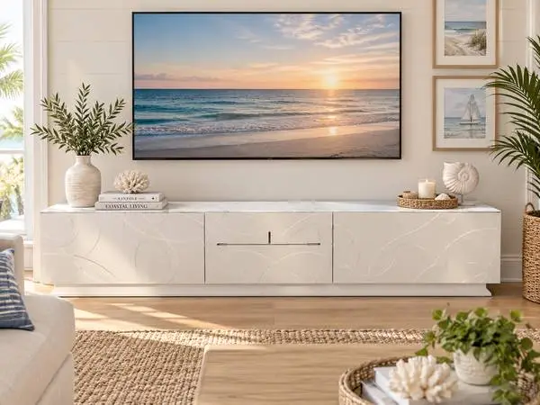 LIKE NEW MODERN TV STAND — $450— MUST GO TODAY — MOVING / NEED SPACE