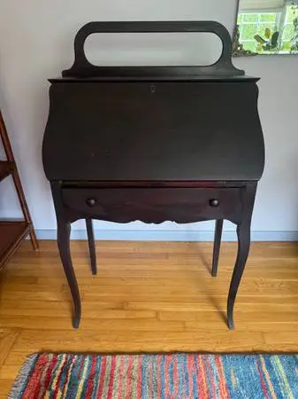 Vintage Queen Anne Style Secretary Desk / Writing Desk