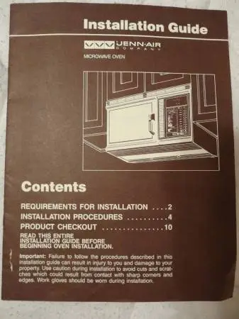 JENN-AIRE MICROWAVE OVEN REAL TOP OF THE LINE QUALITY