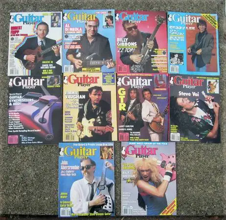 Guitar Player Magazine 11 backissues 1986 - Fripp, DiMeola, Pass, Howe