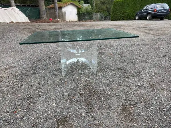 MCM Beveled Glass Coffee Table