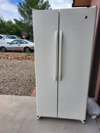 Almond GE Side by Side Refrigerator