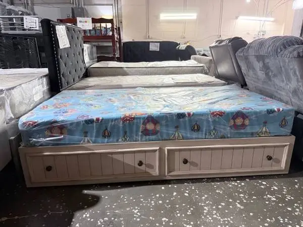 Factory Direct Antique white twin size bed frame