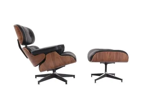 Herman miller Eames style lounge + ottoman set PREMIUM ITALIAN LEATHER