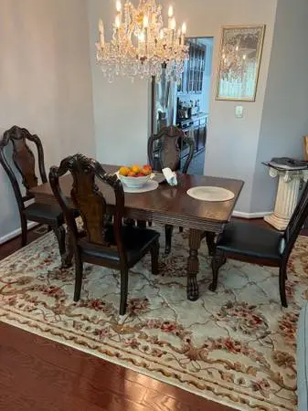 Dining room table and chairs