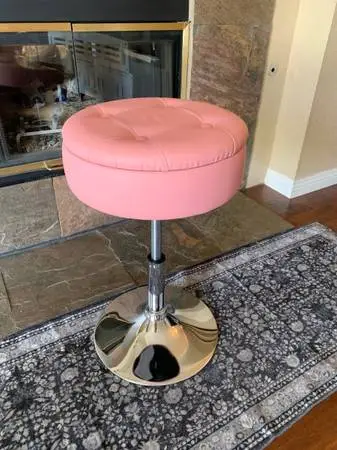 VANITY STOOL WITH STORAGE
