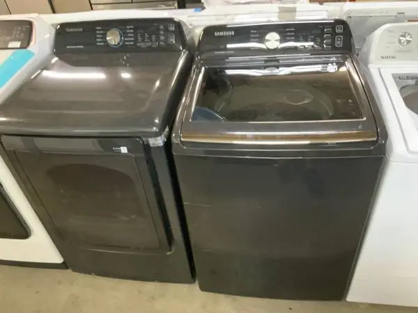 **SAMSUNG BLACK TOP LOAD, ELECTRIC WASHER DRYER SET**ON SALE NOW**
