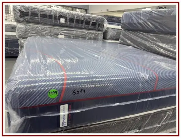 King Size Sealy Posturepedic Elite Hybrid Mattress & Boxes Bed