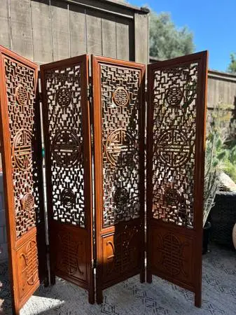 Mid Century Vintage ROSEWOOD 4 Panel Room Divider