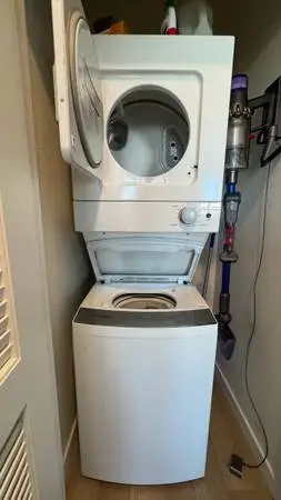 Electric Stacked Washer + Dryer