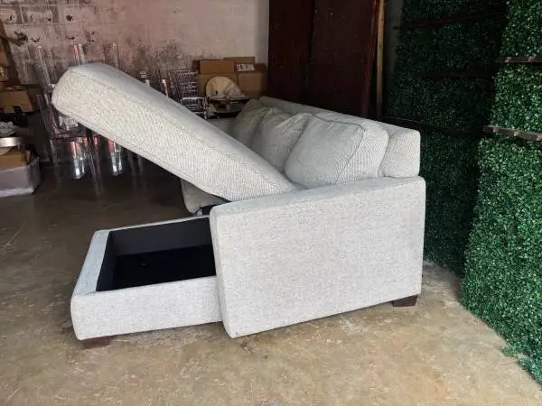 USED West Elm Henry sleeper sectional WITH storage chaise