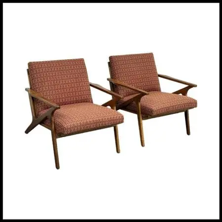 Crate & Barrel Cavett Armchairs, Pair