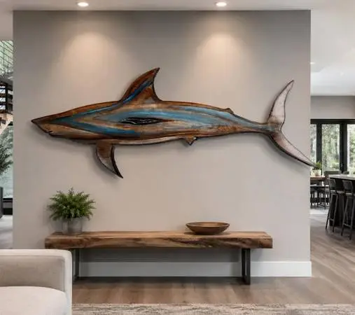 BARK SHARKS WOOD ART BY THE SLAB FORGE