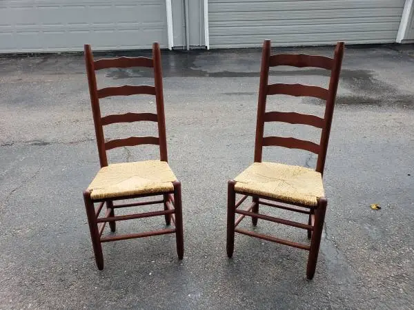 Pair Country Style Dining Chairs