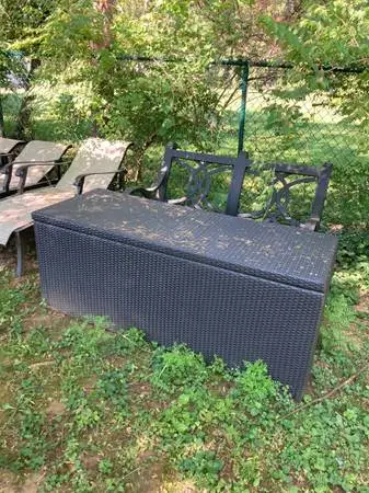 MUST GO!!! Brown Resin Wicker Style Cushion Keeper