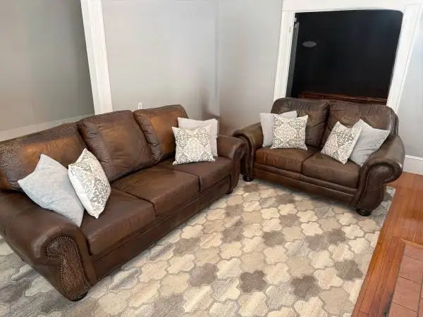 USA Premium Leather 7500 Sofa + Loveseat | Top-Grain | Made in USA