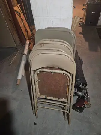 Steel folding chairs