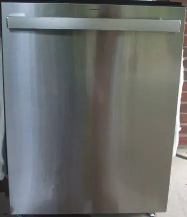 GE Profile stainless steel dishwasher with hidden controls