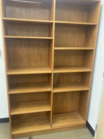 Tall double wide bookcase