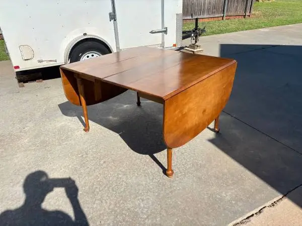 Beautiful Antique 1940’s Solid Rock Maple Dropleaf Table