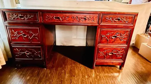 Full carving standard 7 drawers writing desk//标准七个抽屉办公写字桌
