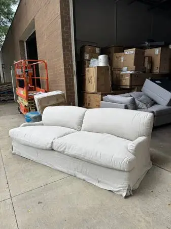 Luxurious ANDREW MARTIN LADY MAY 86” SOFA, Stone