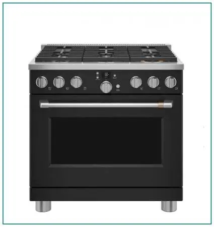 Café 36 Freestanding Dual Fuel True Convection Range Matte Black