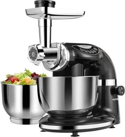 Brand New Stand Mixer Two Stainless Steel Bowls Electric Food Mixer