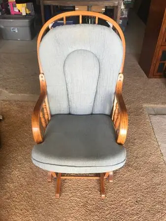 Vintage Oak Glider Rocker