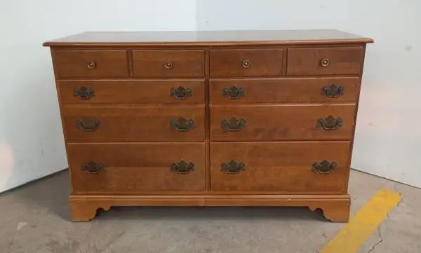 ETHAN ALLEN Heirloom Double Dresser Chest of Drawers - SOLID MAPLE
