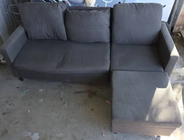 SMALL 3 SEAT SOFA WITH OTTOMAN