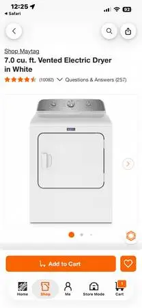 Maytag dryer excellent condition like new MED4500mw0