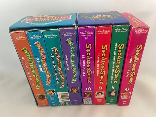 (8) Sing Along Songs VHSs