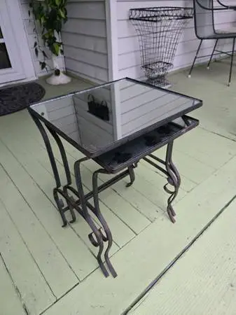 Mid Century Metalwork Stacking Tables