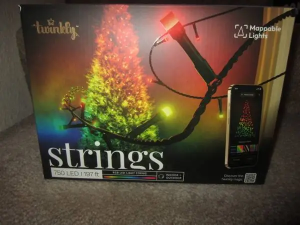 New in Box Twinkly App Controlled RGB 750 LED Light String 197ft