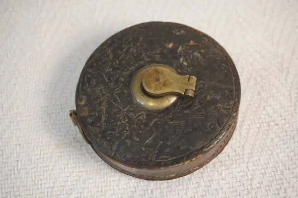 Rare Antique Leather Tape Measure Warranted Accurate 50 Ft