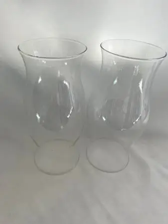 (3) Glass Hurricane Lamps/Globes.  Great for Floral and Candles.
