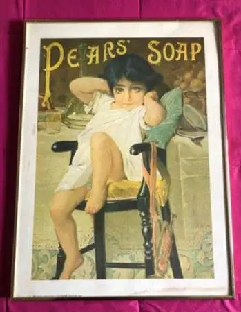 Vintage 1975 Pears Soap Art Advertisement Framed