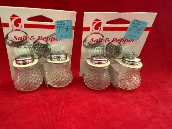 Small Glass Salt and Pepper Shakers