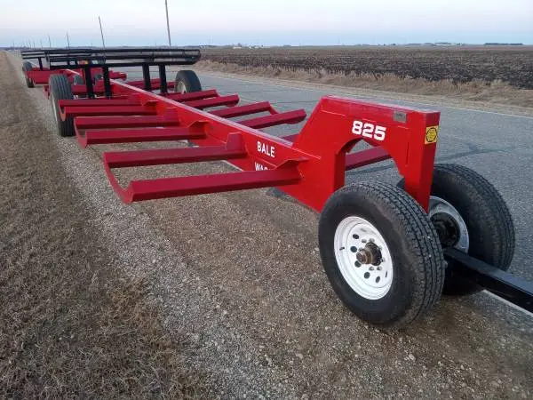 Brand new IA 825 tricycle bale trailers- 13 bale capacity-red or black