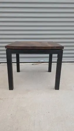 Wood and Iron Side Table