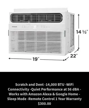 New Frigidaire Window AC Unit