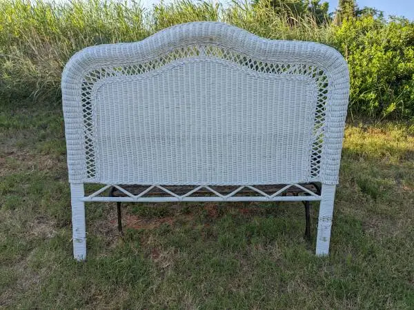Vintage Full Size Wicker Headboard