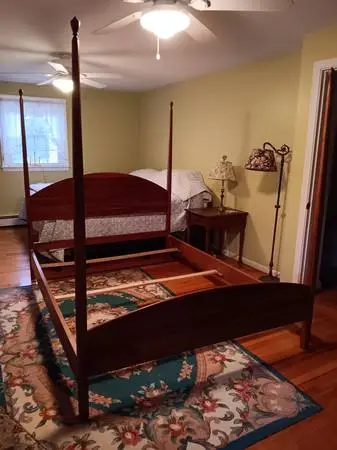 Queen wood bed frame