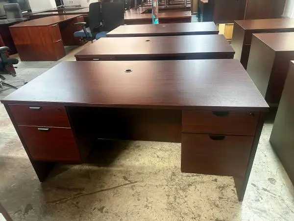 OFFICE DESK DOUBLE PEDESTAL DESK
