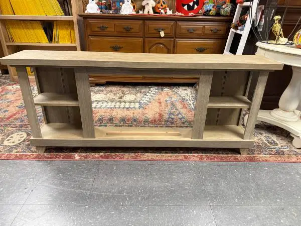 ♦♦ Console TV Stand Fireplace Housing Bench Bookshelf ♦♦