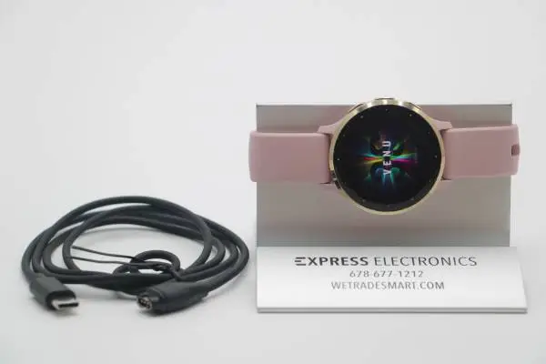 Garmin Venu 3S 41mm Gold Stainless Steel Bezel w/ Dust Rose Case