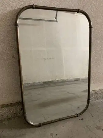 Wayfair Brandt Rectangle Metal Wall Mirror