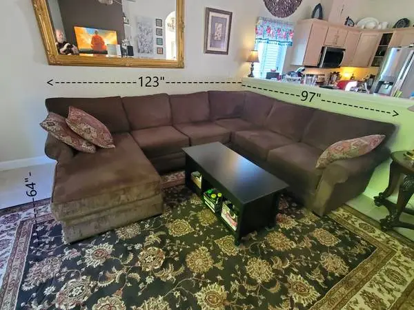 Sectional Sofa - with Accent Pillows